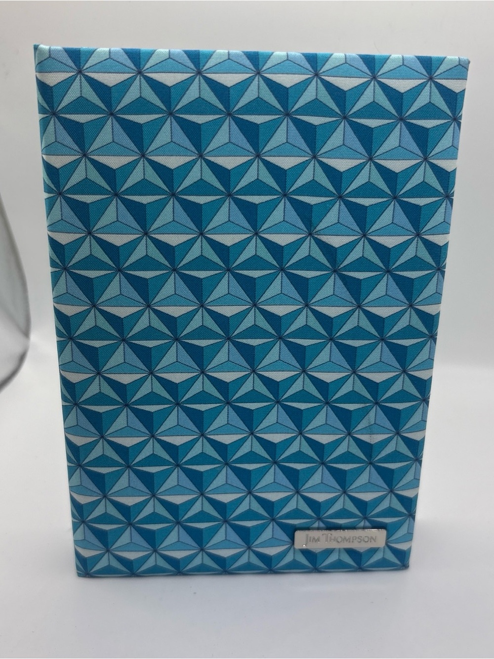 Jim Thompson Blue Geometric Fabric Notepad set
